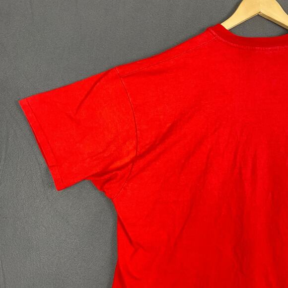 VTG Chicago Bulls T-Shirt Mens 2XL Red Single Stitch Hanes Beefy NBA USA 90s - Picture 5 of 14